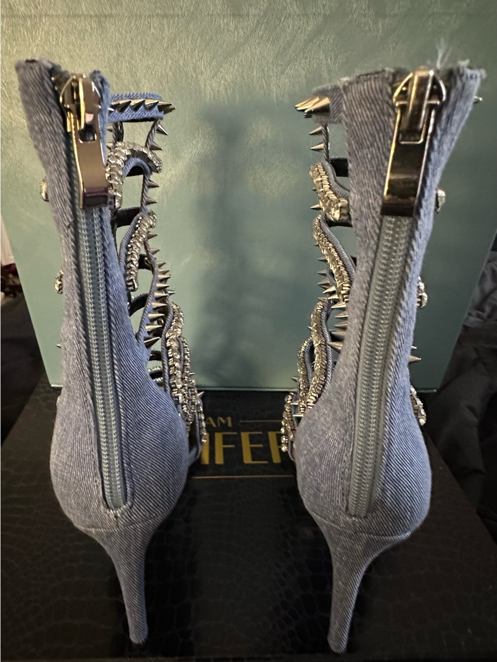 Jennifer Le Denim Razor heels - Picture 5 of 8